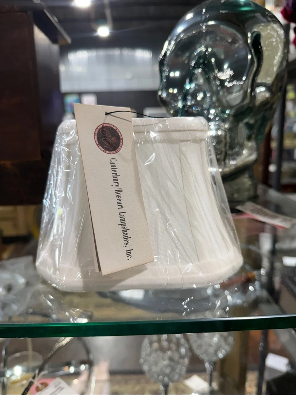 Canterbury Rosemont White Lantern Shade — Classic Pleated Accent